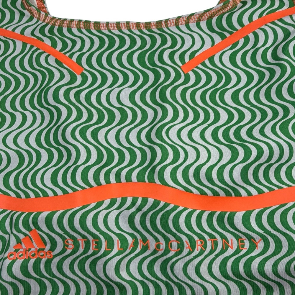 adidas x Stella McCartney TruePurpose Crop Top 1X Plus AEROREADY Green Wave - Picture 4 of 10